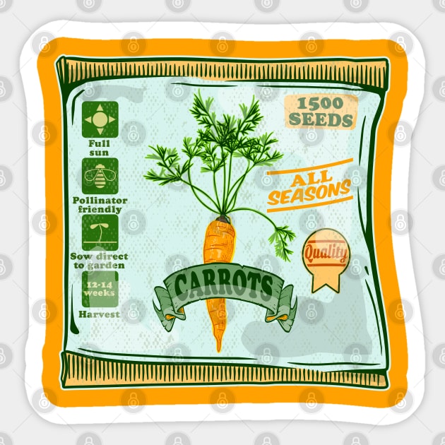 Carrot seeds Sticker by mailboxdisco